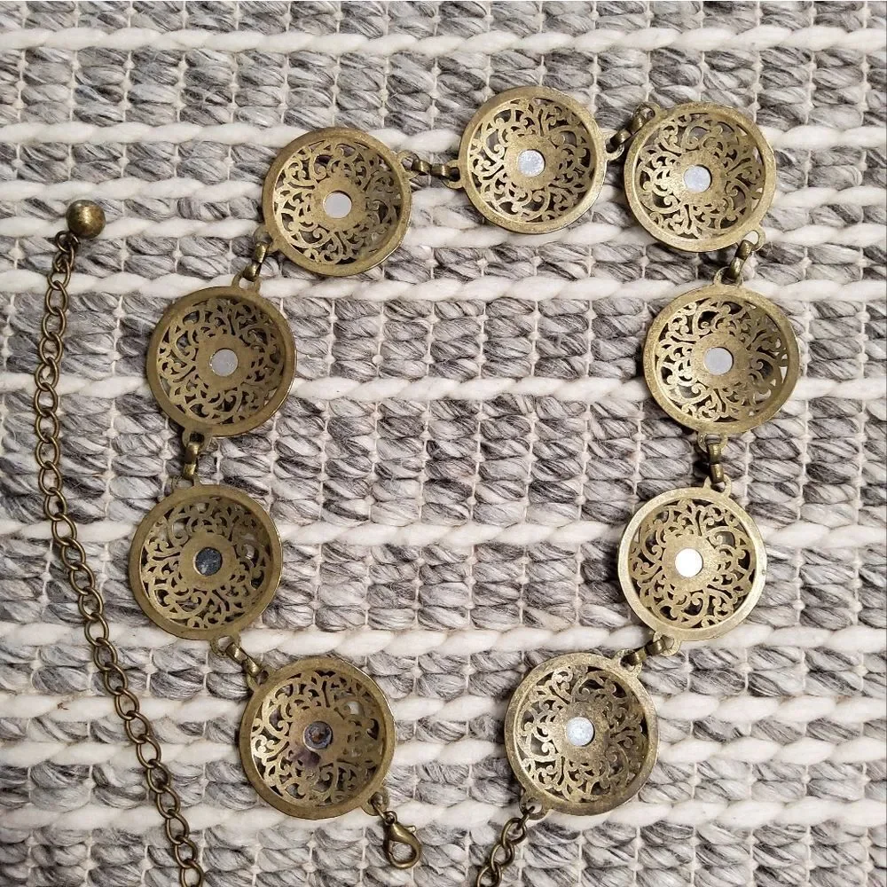 Medallion Brass Belt Size M